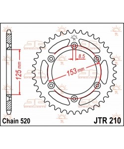 Corona In Acciaio Jt Fuoristrada 48 Denti