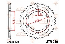 Corona In Acciaio Jt Fuoristrada 48 Denti