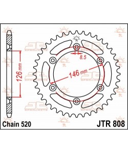 Corona In Acciaio Jt Fuoristrada 48 Denti