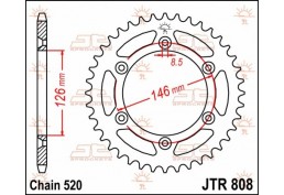 Corona In Acciaio Jt Fuoristrada 48 Denti