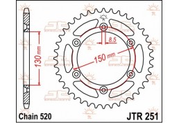 Corona In Acciaio Jt Fuoristrada 48 Denti