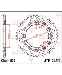 Corona In Acciaio Jt Fuoristrada 51 Denti