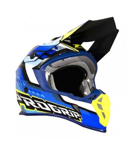 CASCO ADULTO PROGRIP 2022 NERO BLU/GIALLO FLUO M