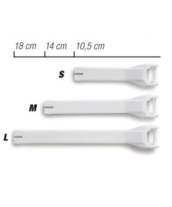 Fibia Stivale Cinghie Bianco Grande 18cm