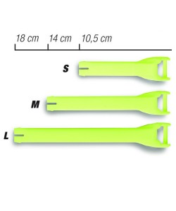 Fibia Stivale Cinghie Giallo Fluo Grande 18 Cm