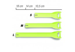 Fibia Stivale Cinghie Giallo Fluo Grande 18 Cm