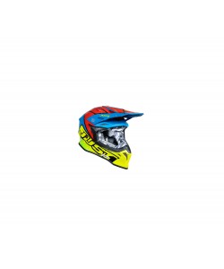 CASCO JUST1 J39 CELESTE/GIALLO FLUO/ROSSO