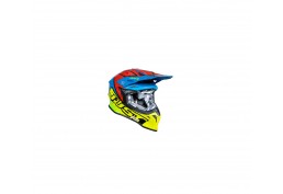 CASCO JUST1 J39 CELESTE/GIALLO FLUO/ROSSO