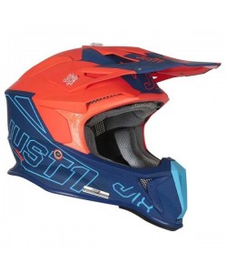 casco in fibra j18 mips vertigo arancione/blu L