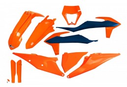 full kit plastiche ufo arancio/blu