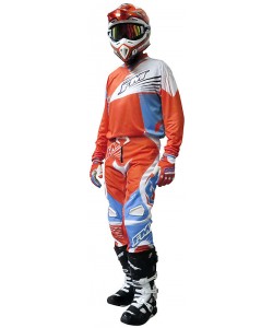 COMPLETO FM FORCE X24 ARANCIO E BIANCO (PANTALONE+MAGLIA) MISURA 32/48-L