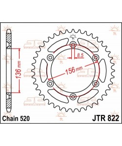 Corona In Acciaio Jt Fuoristrada 48 Denti